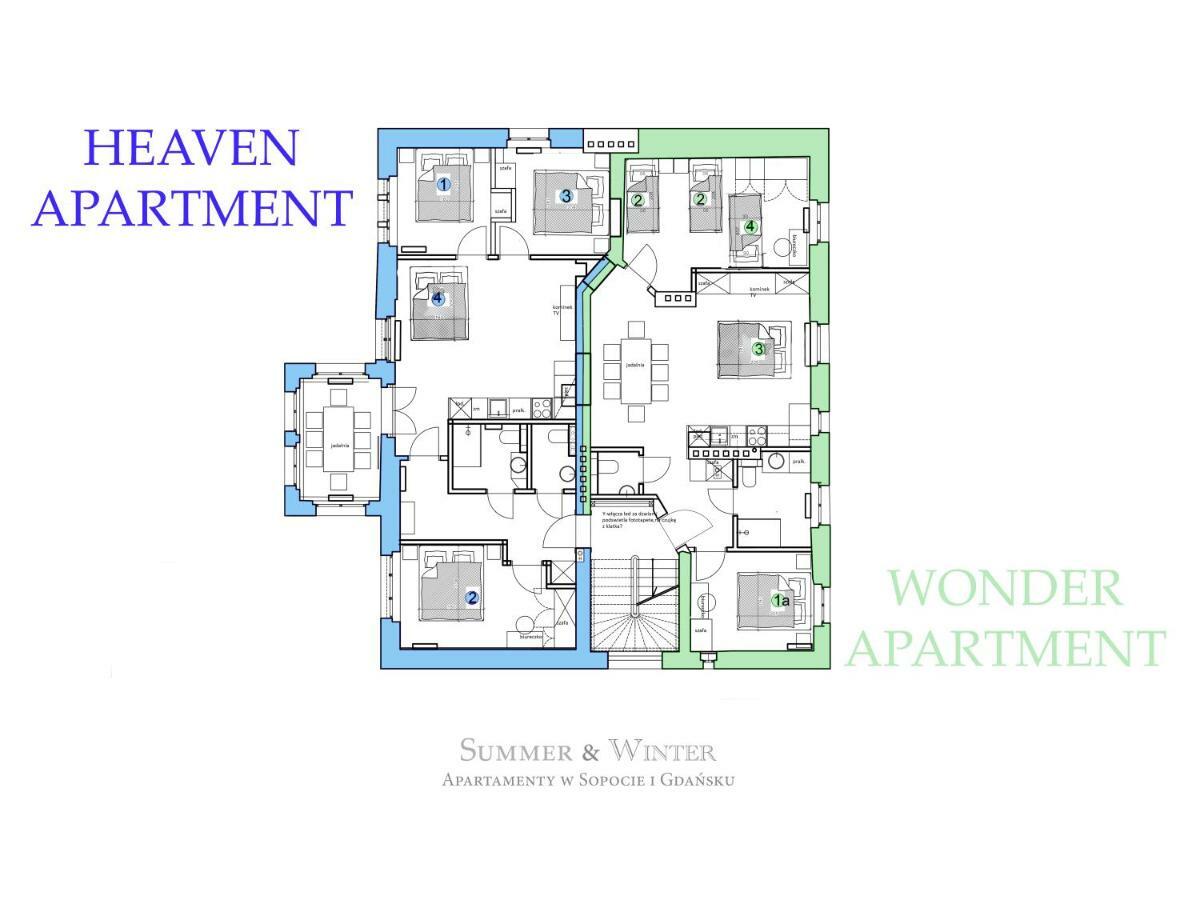 Family Luxury Haven: Dual Complex Near Casino * Sopot